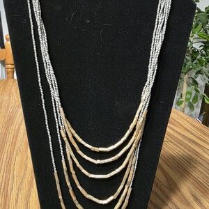 Premier Designs Silver and Gold Layered Necklace